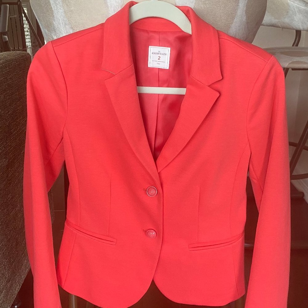 Cute Tangerine Casual Blazer